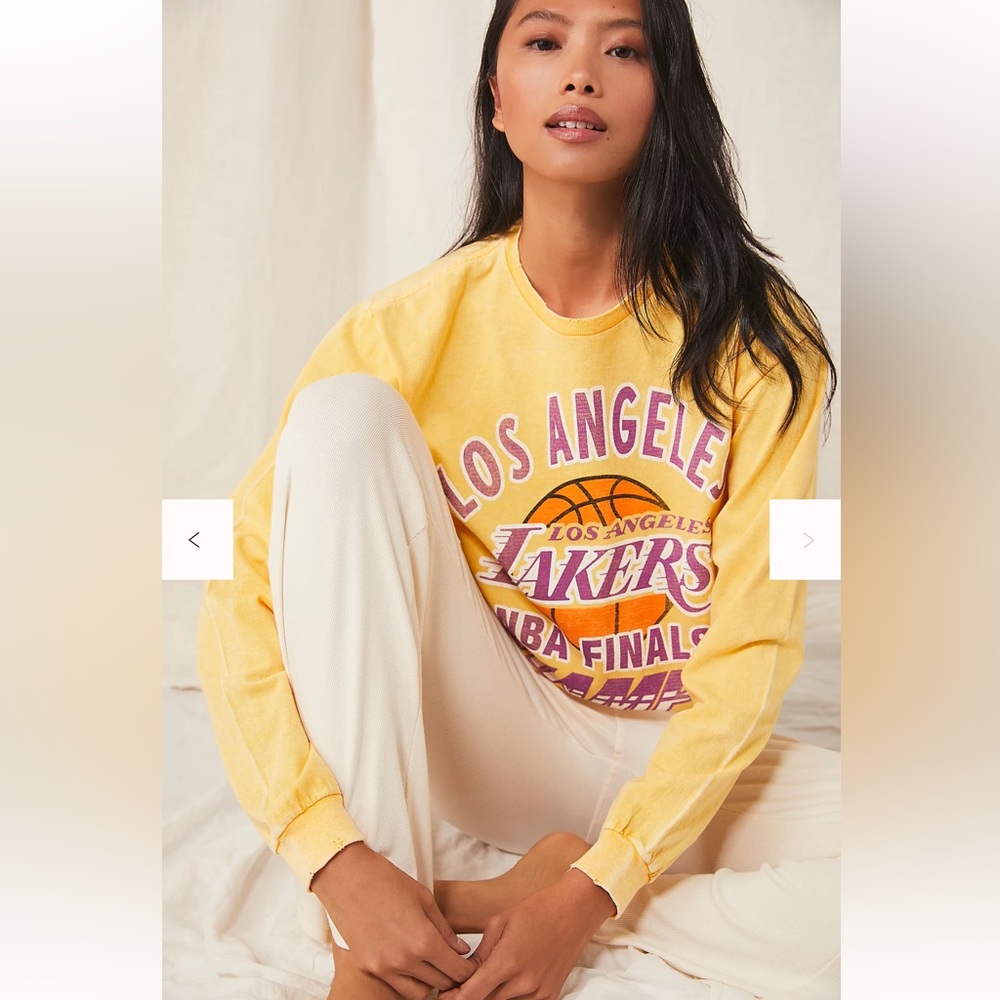 Los Angeles Lakers Vintage Valley Long Long Sleeve Tee Shirt